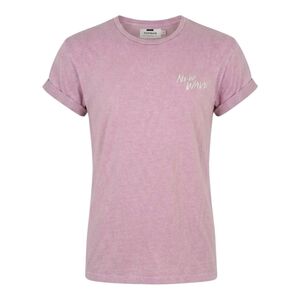 Topman Acid Wash "New Wave" Rolled Sleeve T-Shirt - Pu